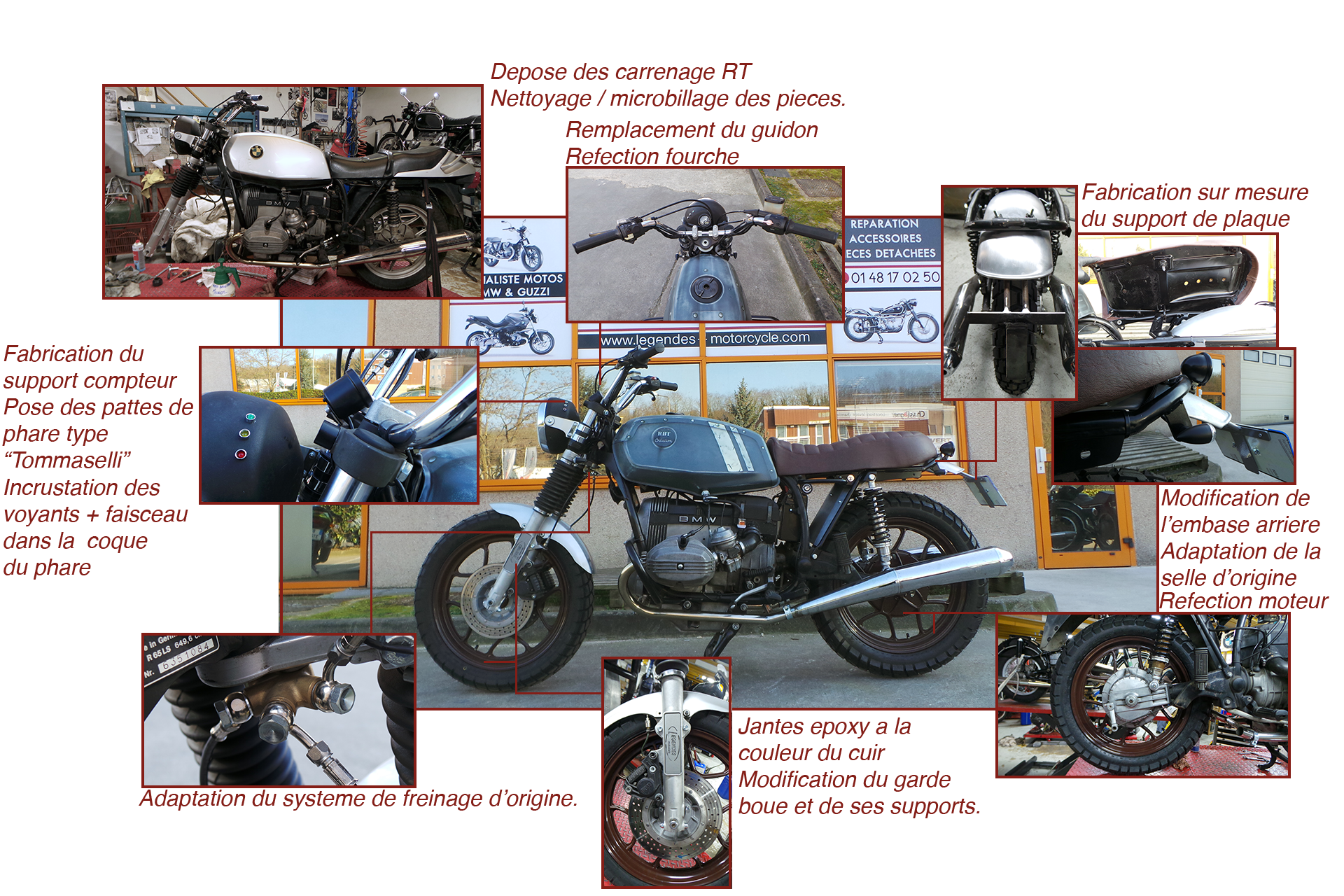 R65/7 customiser chez légendes motociste